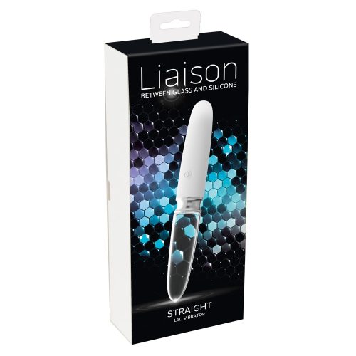 You2toys Liaison - akkus, szilikon-üveg LED rúdvibrátor (áttetsző-fehér)